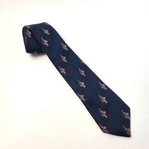Vintage Locharron Scottish Blue Red Bagpiper Tie